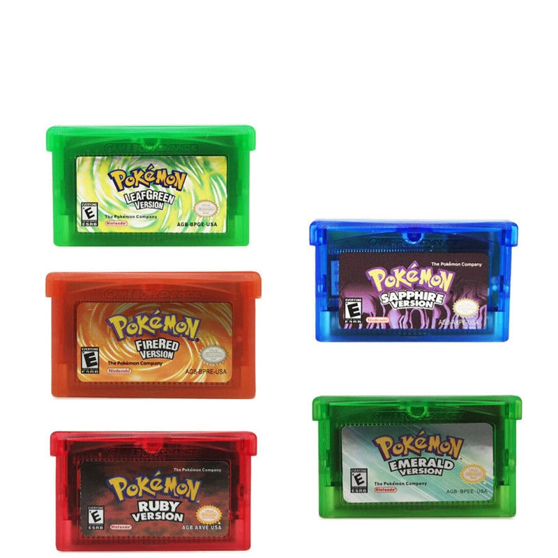 Pokémon Game Boy Advance GBA Jogos Novos Fire Red Ruby Sapphire Leaf Green