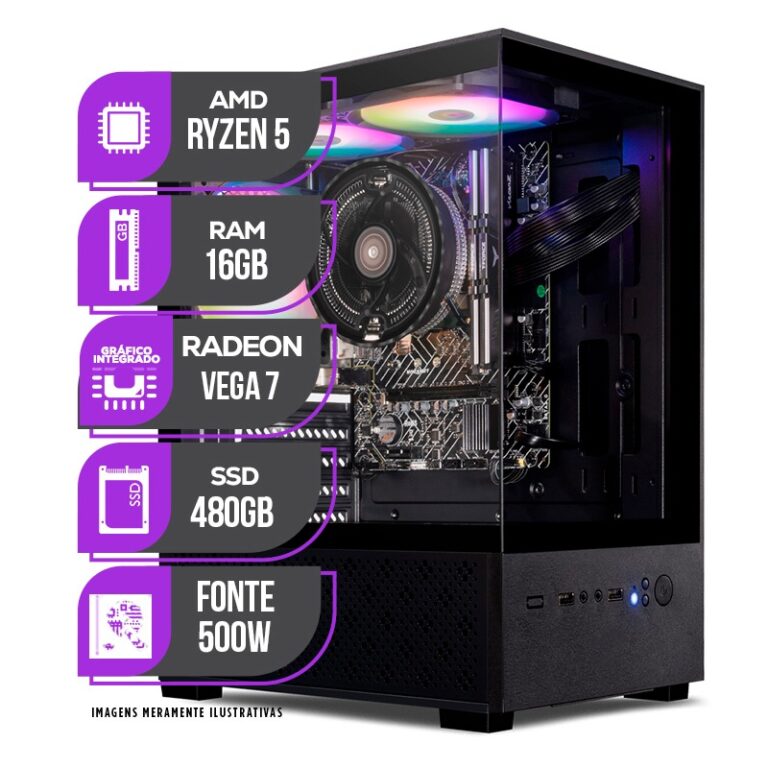 PC Gamer Mancer, AMD Ryzen 5 5600GT, Vega 7, 16GB 