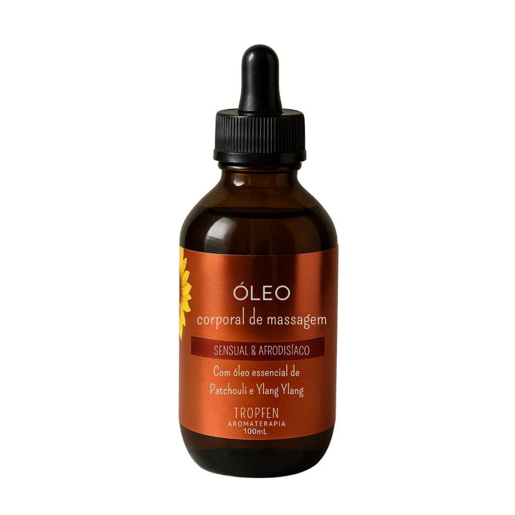 Óleo de Massagem Tântrica Erótica com Óleo Essencial – 100% Natural