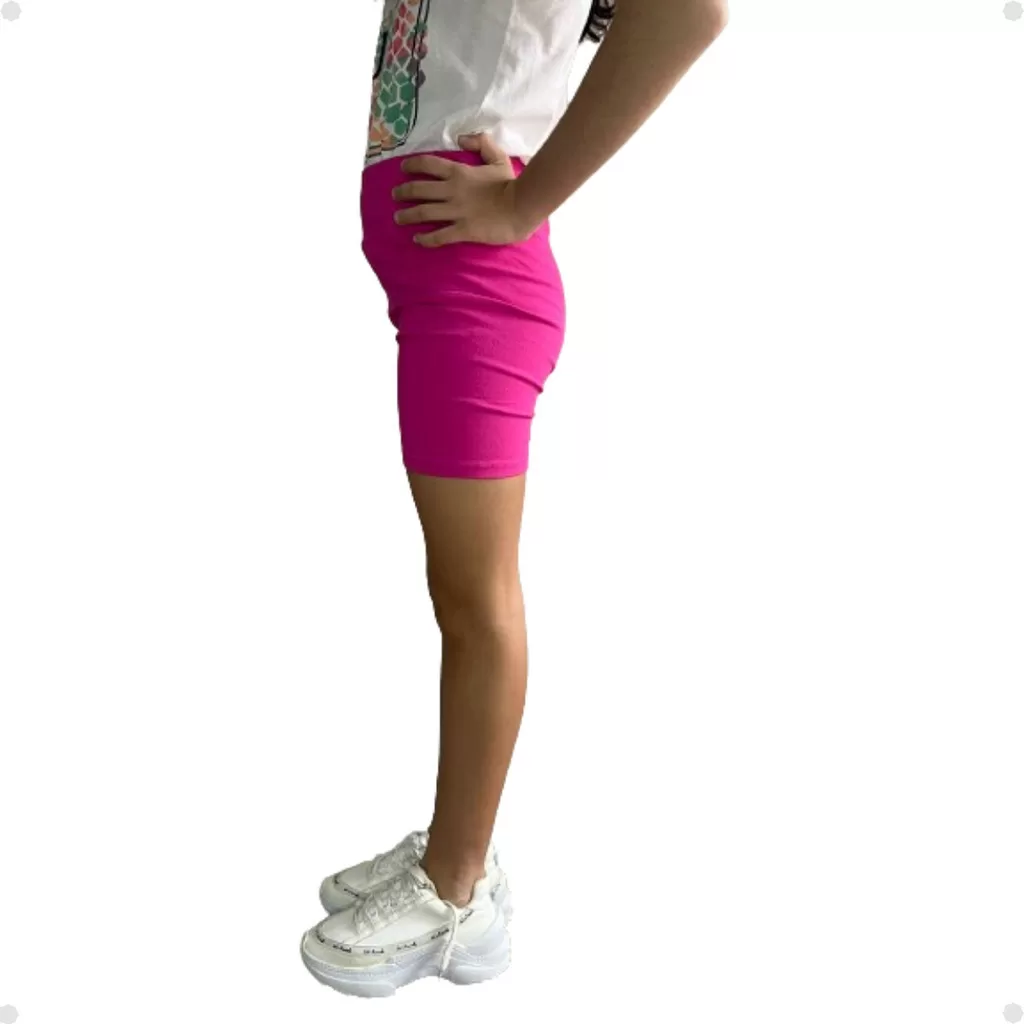 Kit C/ 3 Shorts com Tecido de Alto Padrão Cotton Algodão Para Todas Ocasiões Menina Infantil 02 Ao 0