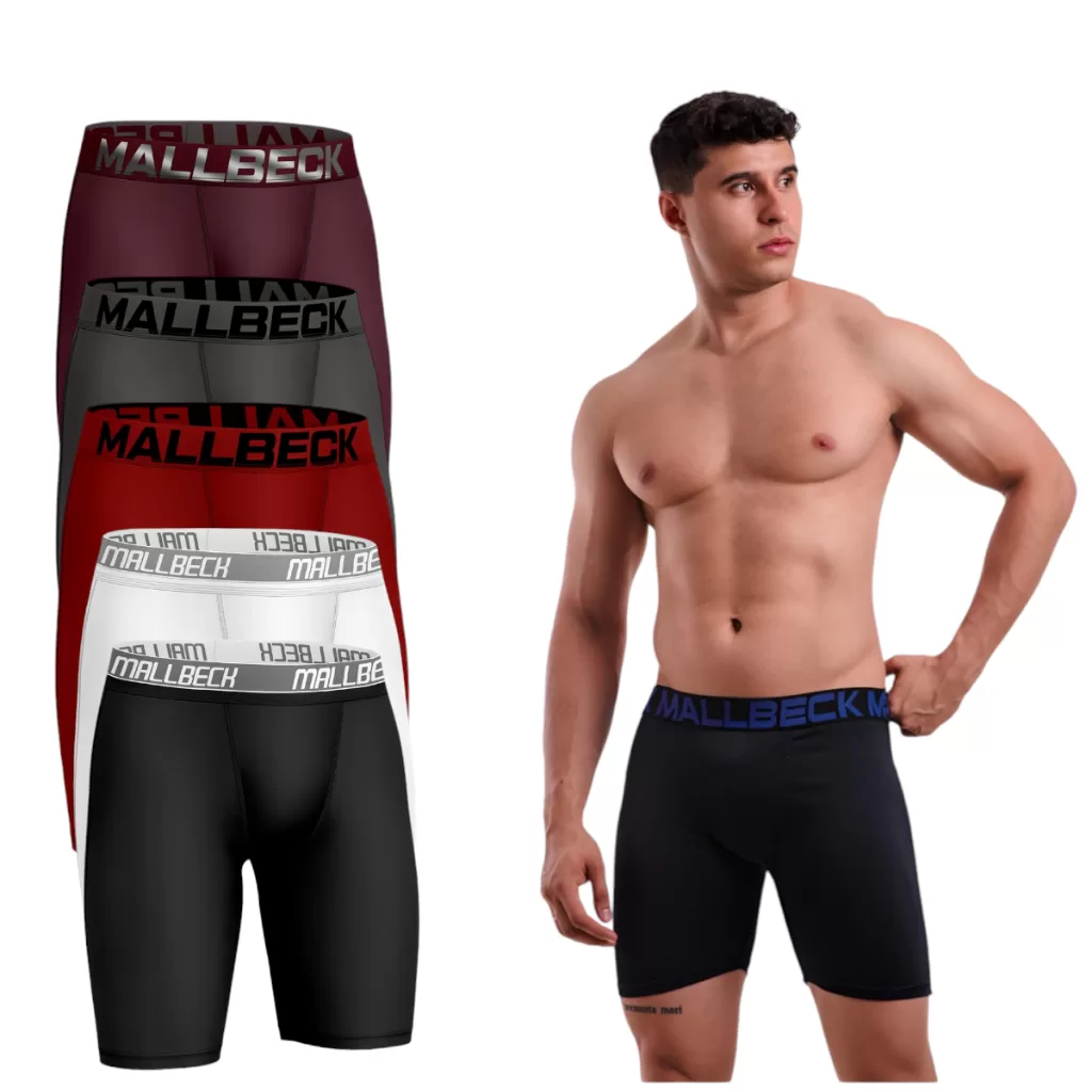Kit 3 Cueca Ciclista Térmica Long Leg Short Masculino