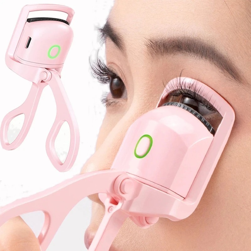 Curvador de Cílios Modelador Portatil USB Curvex Dispositivo Elétrico Rosa ou Branco – Promoção