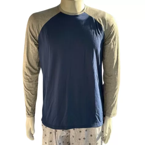 Camiseta de Pijama Masculina Manga Longa