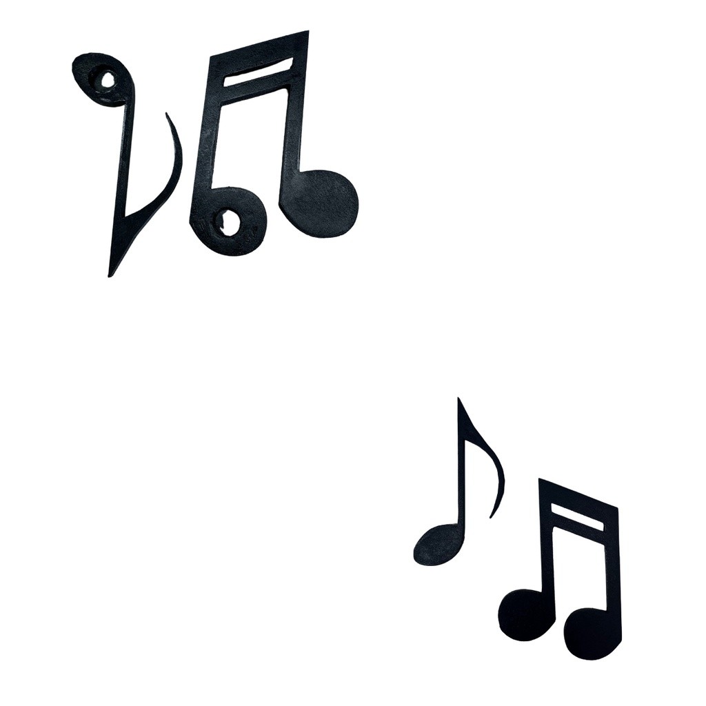 Decoração De Notas Musicais Com Dupla Face