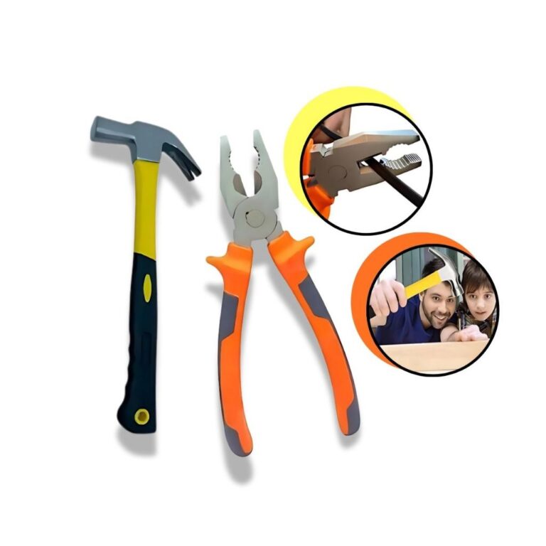 Kit Martelo Cabo Fibra De Vidro Alicate Universal 