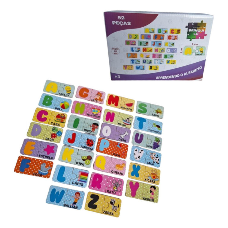 Jogo Encaixe Educativo Pedagógico Aprendendo  Alf