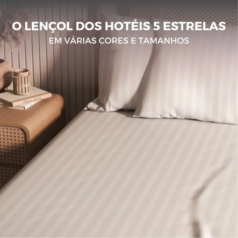 Jogo de Lençol Padronado 3 peças 500 Fios Cama S