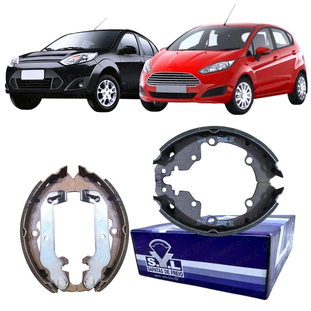 Sapatas de Freio Traseiro Ford Fiesta 2003 até 2019
