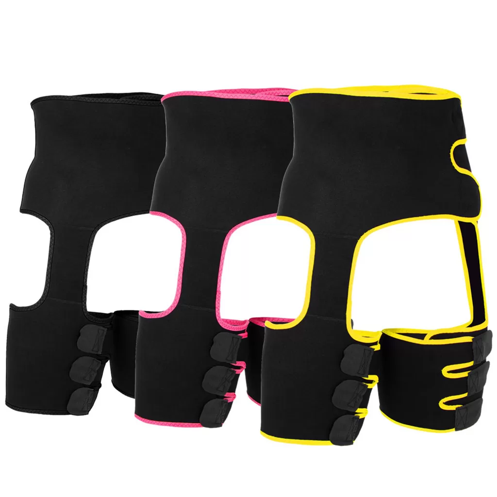 Hot Wind Cinta Modeladora Feminina Térmica Cintura Coxa Bumbum Alta Compressão Ajustável 3 Em 1