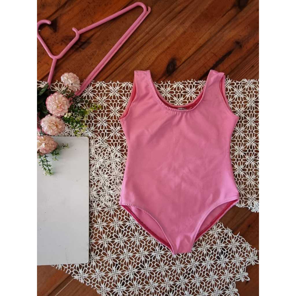 Collant ballet suplex pink. Regatamanga curta.Tamanho 06