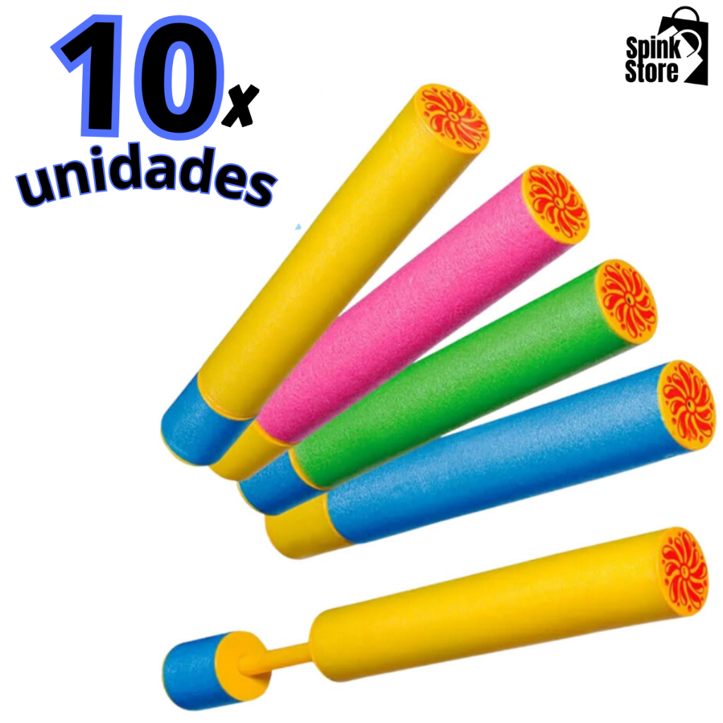 Kit 10 Lança Água Brinquedo Infantil Flutuante Para Praia e Piscina Aquático Banho Modelos Sortidos