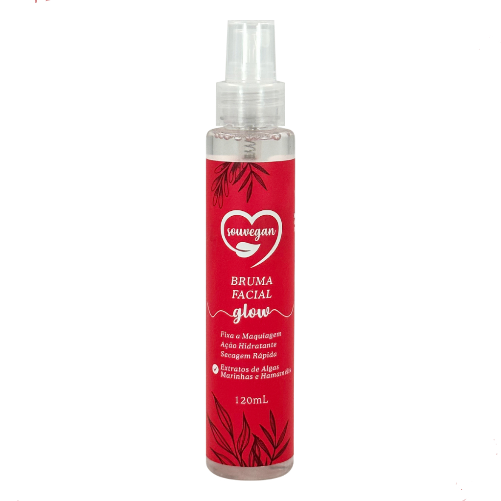 Bruma Facial Glow Souvegan Fixador De Maquiagem Hidratante 100% Vegano Lançamento