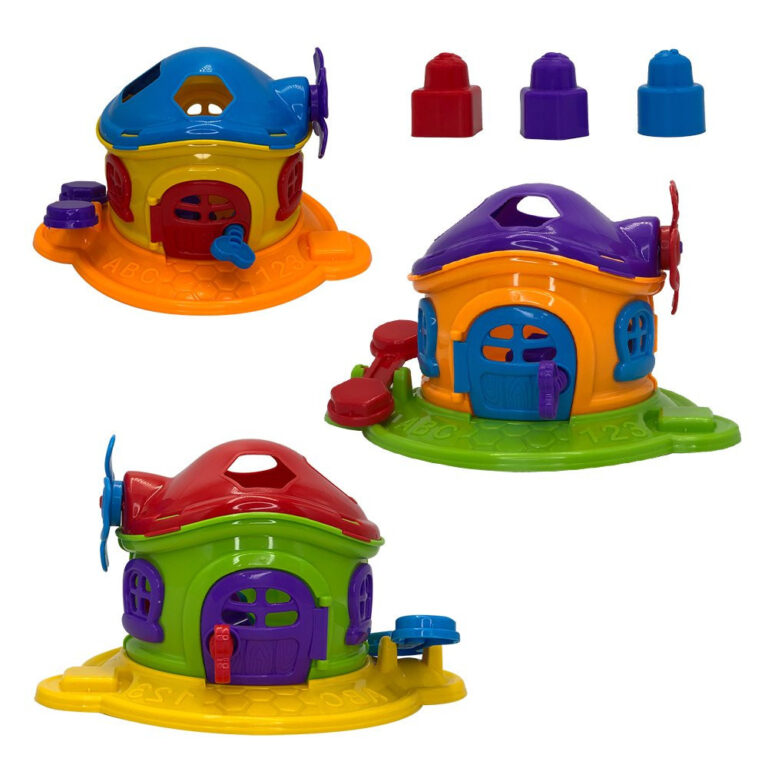 Brinquedo Casinha Cogumelo Encantado com 3 Peças 