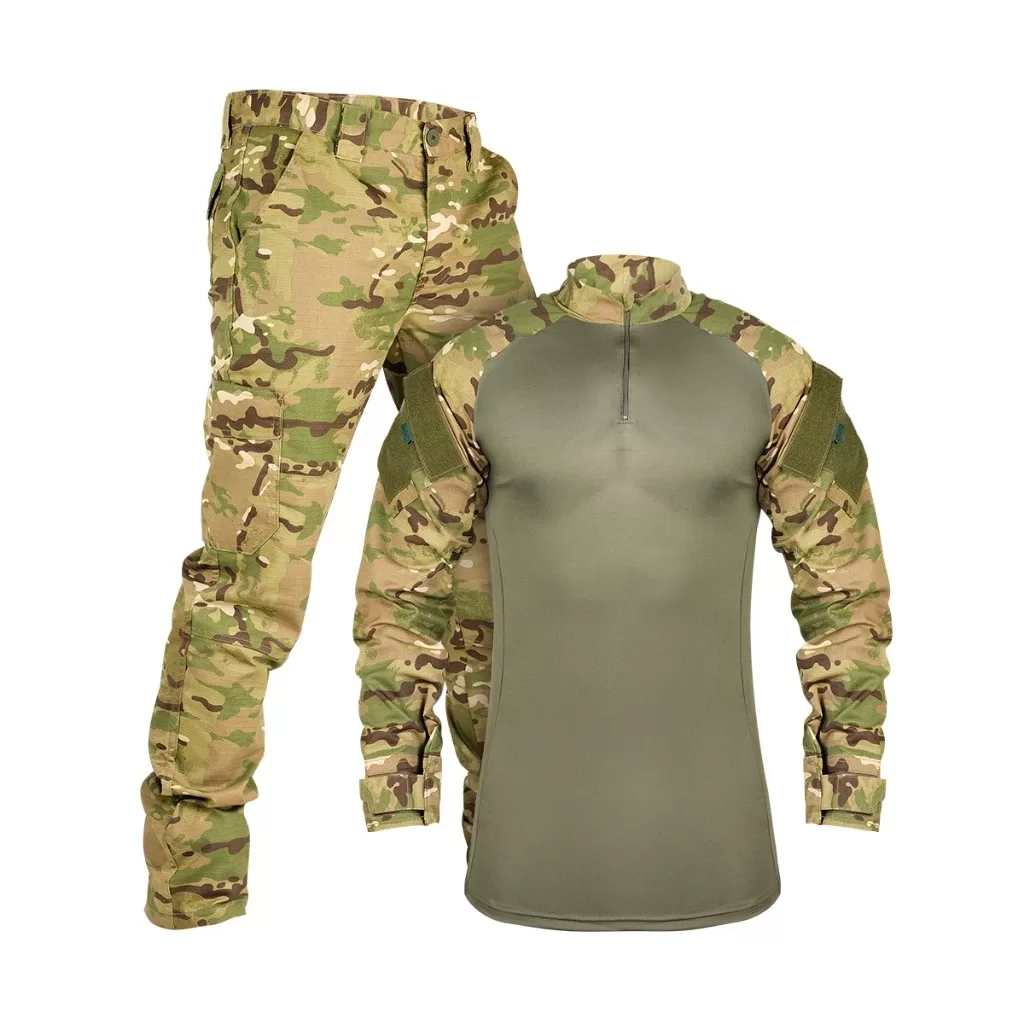 Farda Completa FOX BOY Reforçada Airsoft Paintball Militar Esporte em Geral Camuflada Lisa