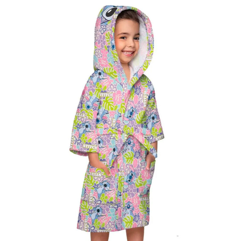 Roupão De Banho Infantil Menina Menino Com Capuz 