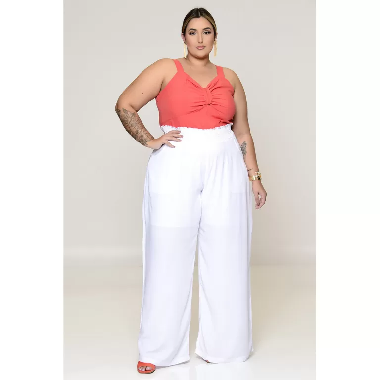 Cropped Plus Size Coral