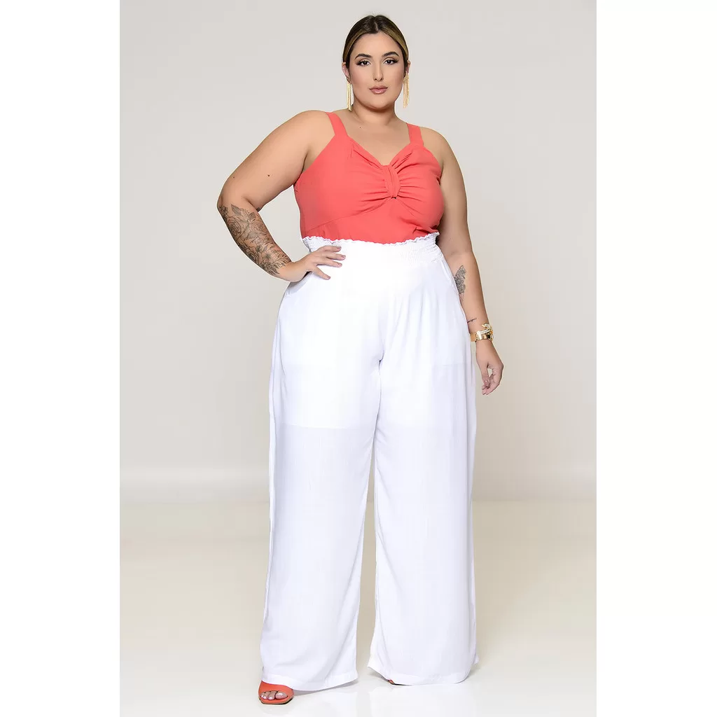Cropped Plus Size Coral