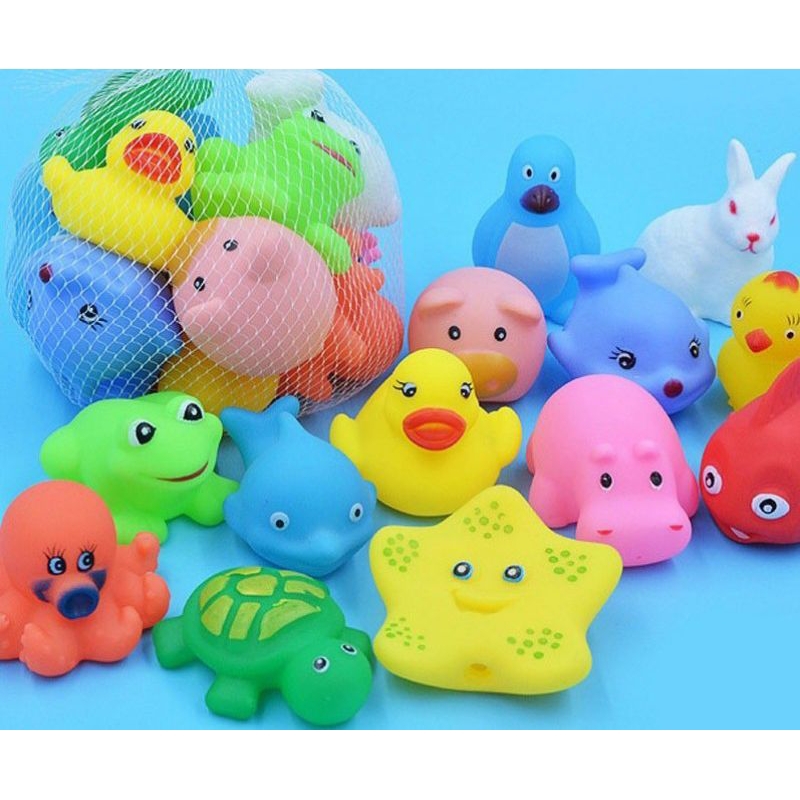 Bichinhos de Vinil 6 Pçs Hora Banho Brinquedo baby