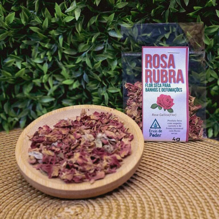 Flor Seca Para Banhos e Defumação Rosa Rubra