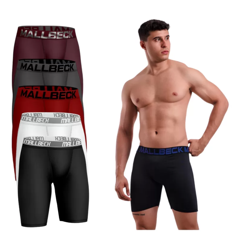 Kit 3 Cueca Bermuda Térmica Long Leg Short Mascul