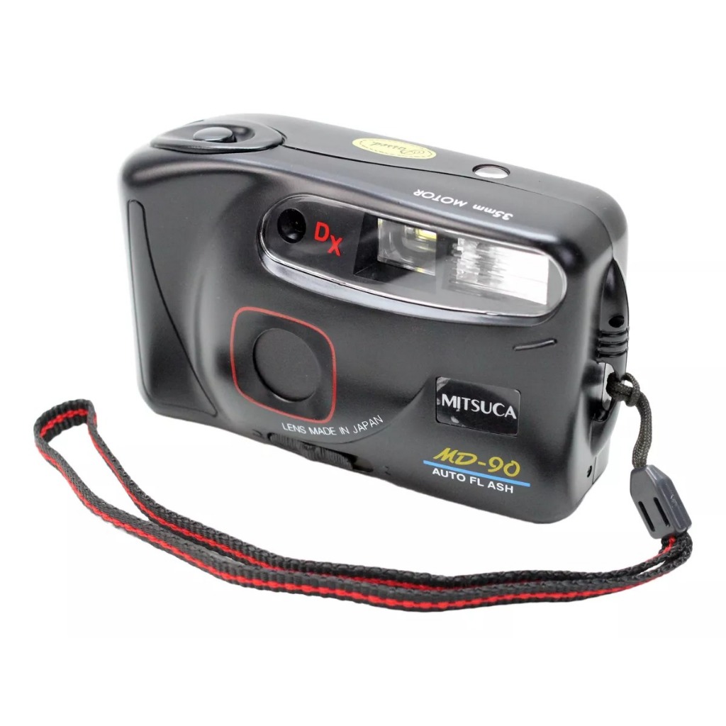 Câmera Fotográfica Analógica Md-90 35mm Auto Flash Vintage APENAS DECORAÇÃO – LEIA A DESCRIÇÃO