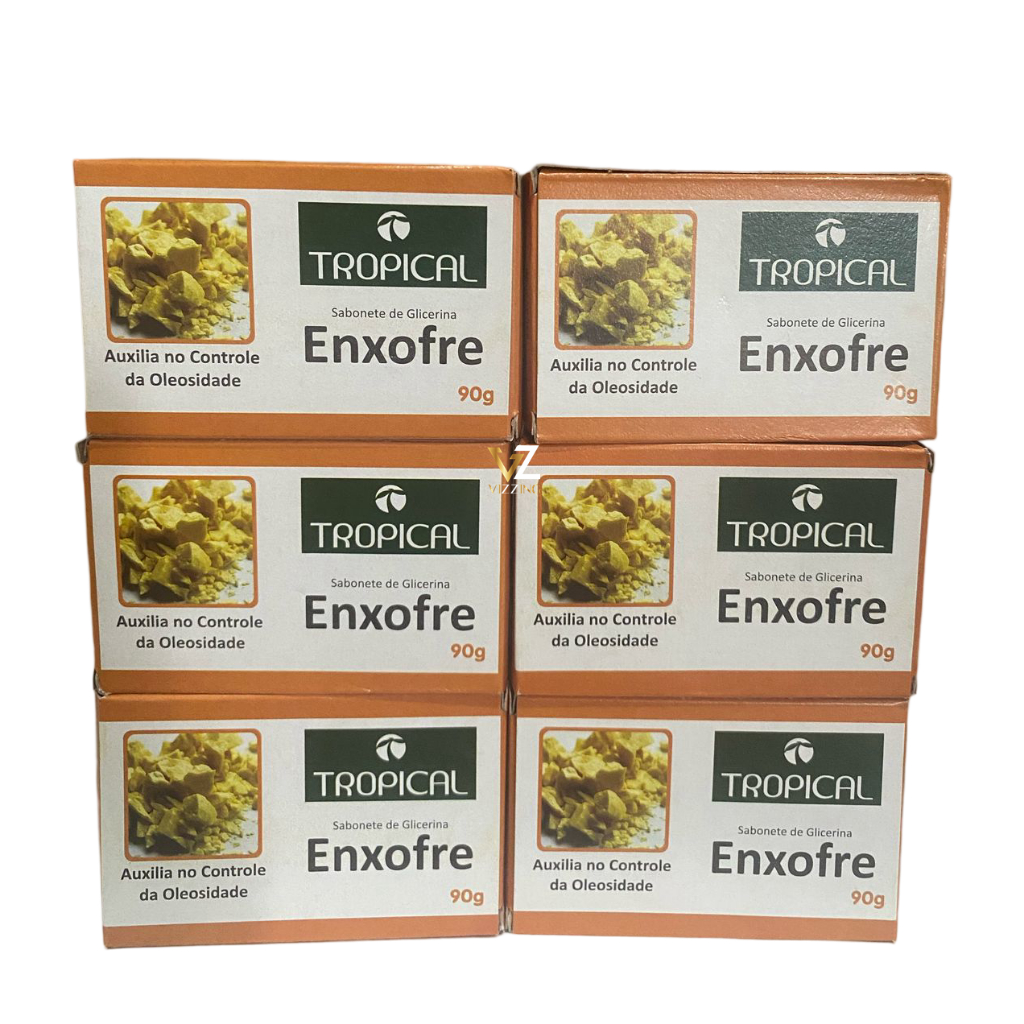 Kit 6 Sabonete De Enxofre Barra Tropical