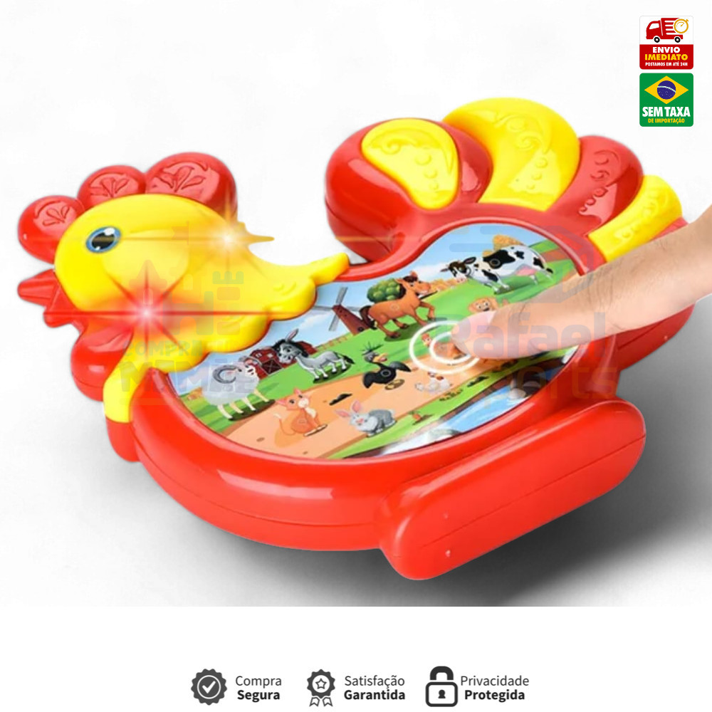 Tablet Inteligente com luz para educação precoce ponto maquina de leitura brinquedo educativo