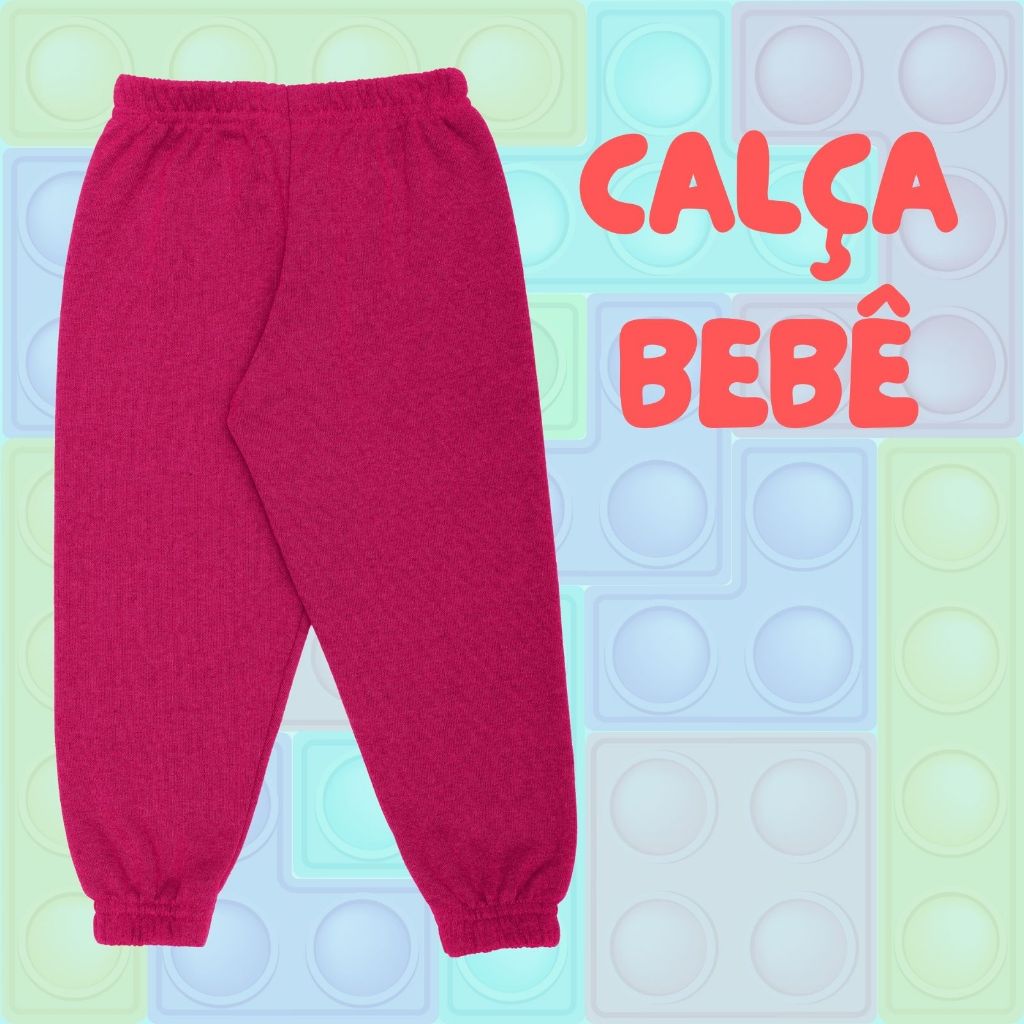 Calça Bebe Menina Moletom Quentinha 3100-C1
