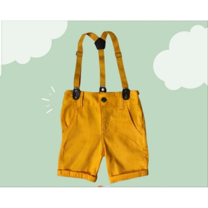 bermuda social infantil amarelo tam 3.4 anos