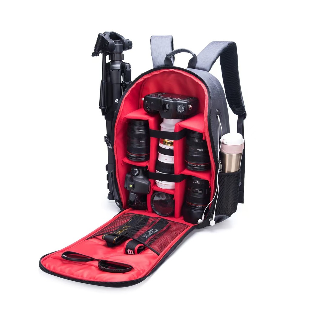 Mochila para câmera SLR à prova dágua Nikon, Canon, Sony, lentes grandes para câmeras fotográficas e