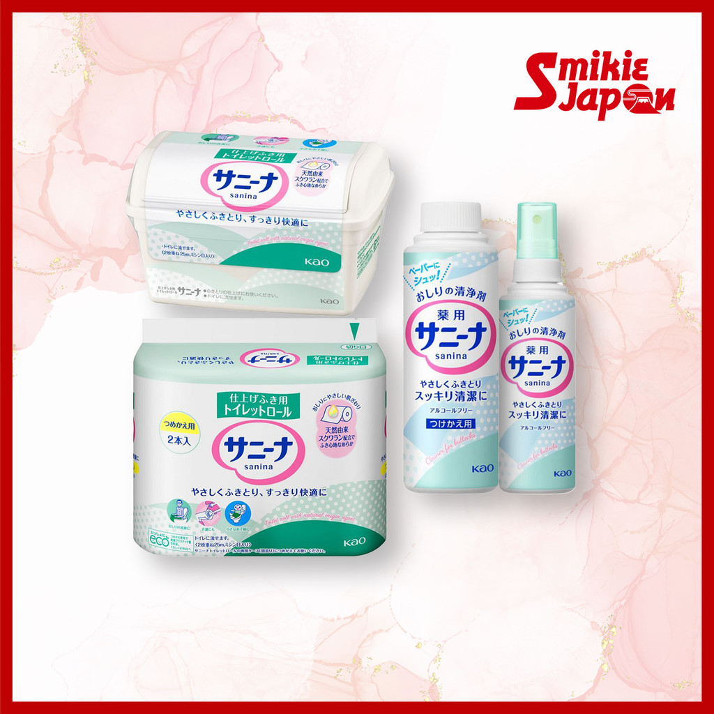 Kao Sanina Spray 90ml E Coleção De Recarga Rolo Higiênico