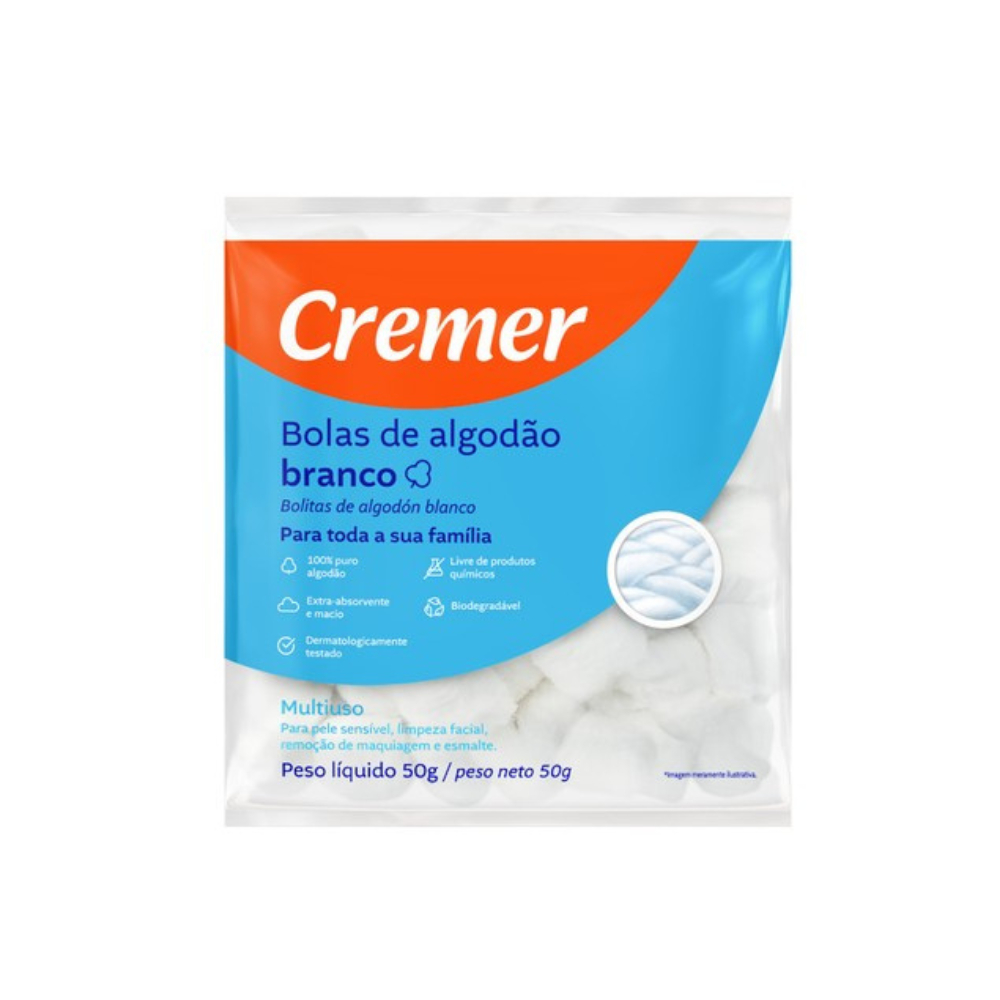 Algodão Bolas Cremer 50g ou 95g
