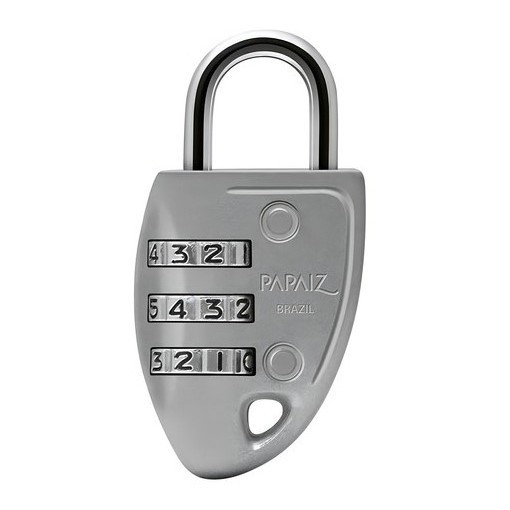 Cadeado com Segredo CS23 30mm Prata Papaiz Zamac e