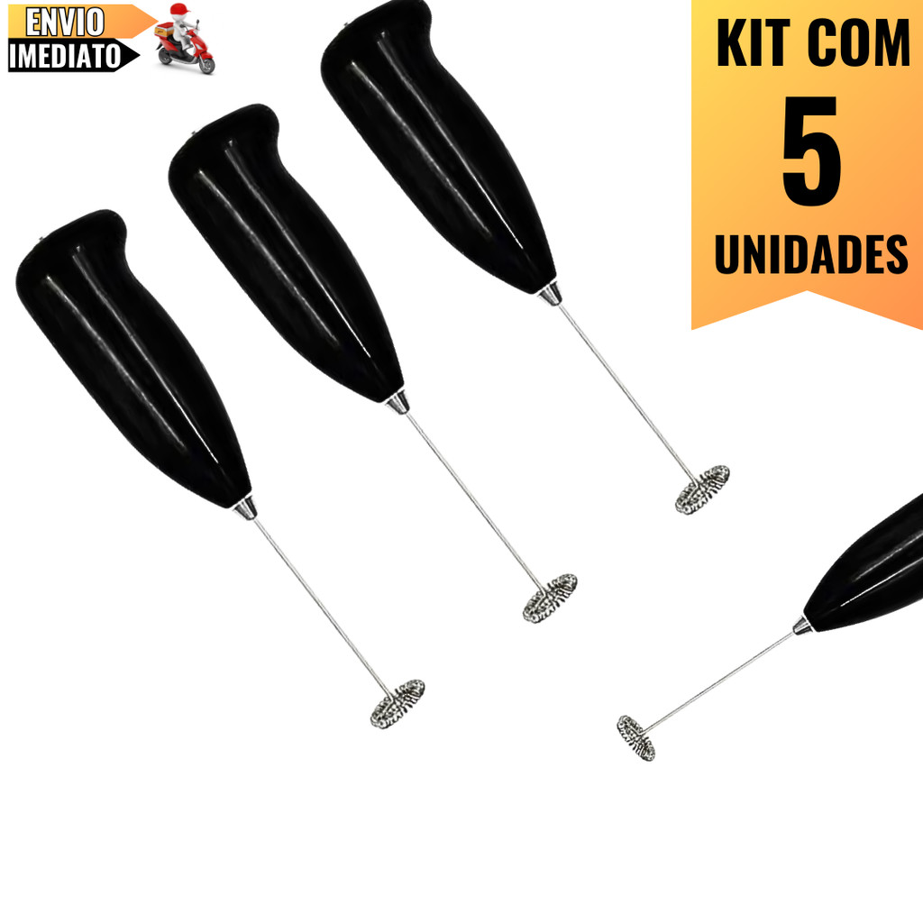Kit com 5 Misturadores de Bebidas em Aço Inox 21 cm  Resistência e Sofisticação para Qualquer Ocasiã