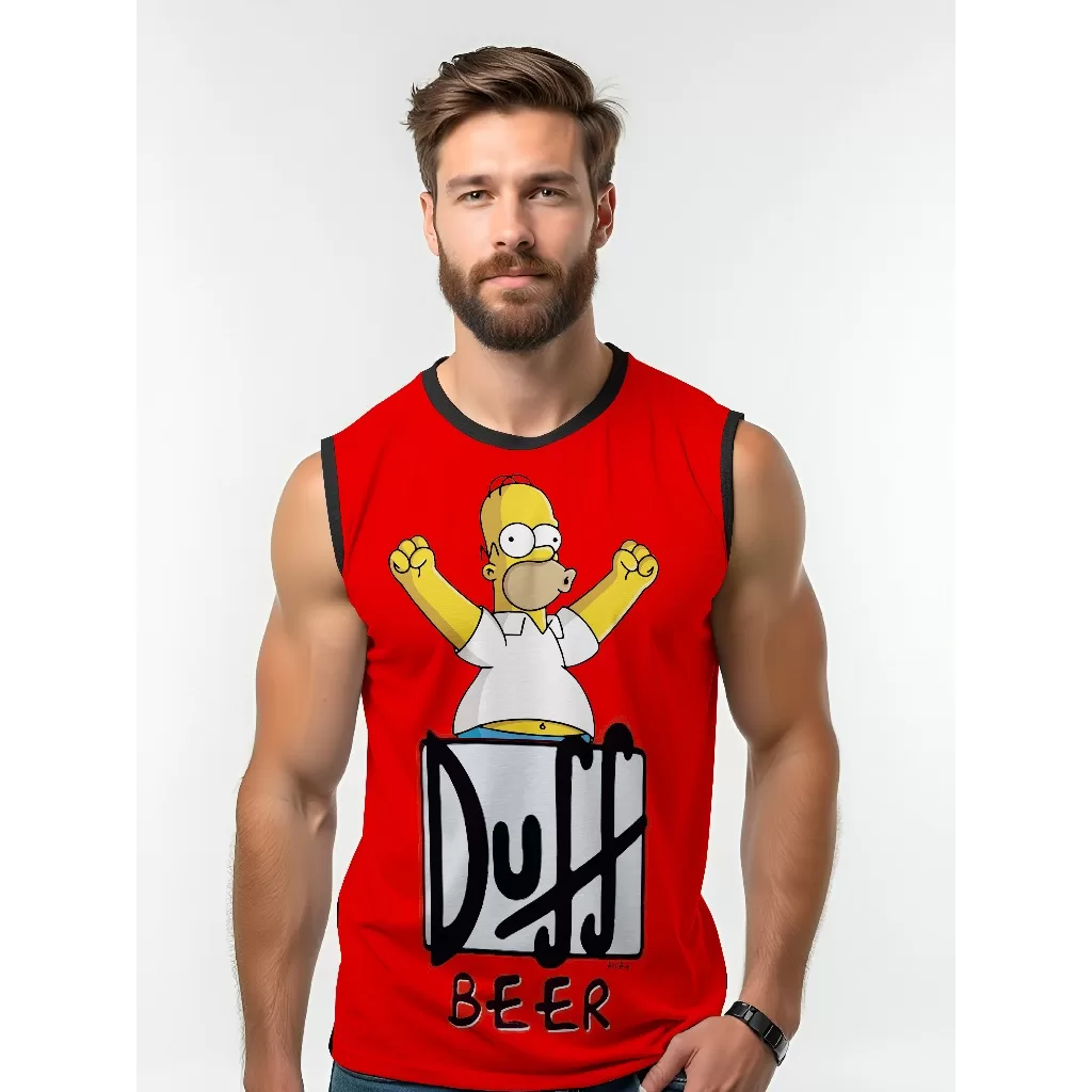 Camiseta Dry Fit Masculina UV 50+ Duff Estampada Academia Corrida Treino Casual