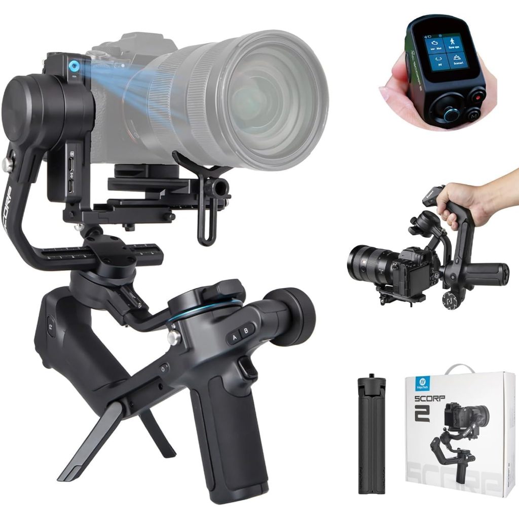 FeiyuTech SCORP 2 Estabilizador De Câmera Gimbal Stabilizer DSLR de 3 Eixos Rastreamento de AI integ