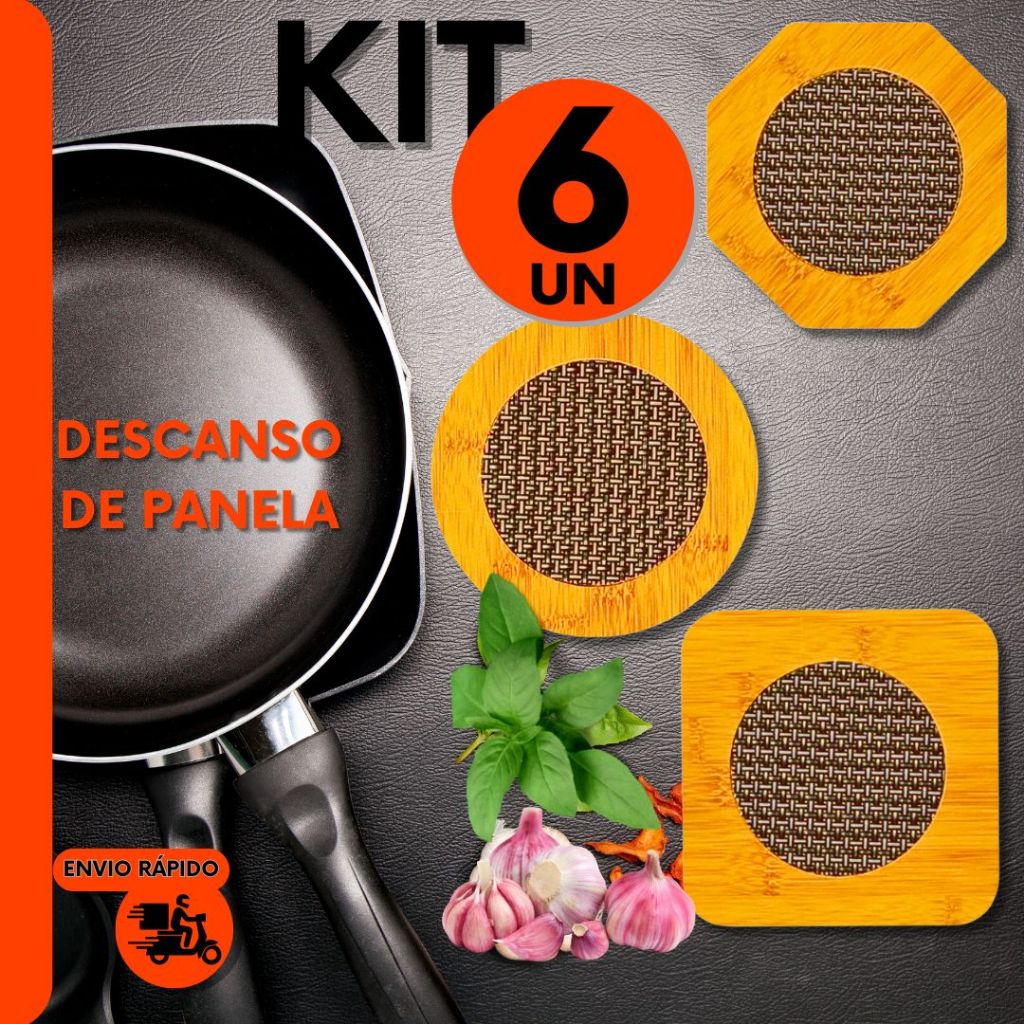 Combo Descanso de Panela em MDF 14,5cm Protetor de Mesa Decorativo P/ Cozinha Envio Formatos Variado