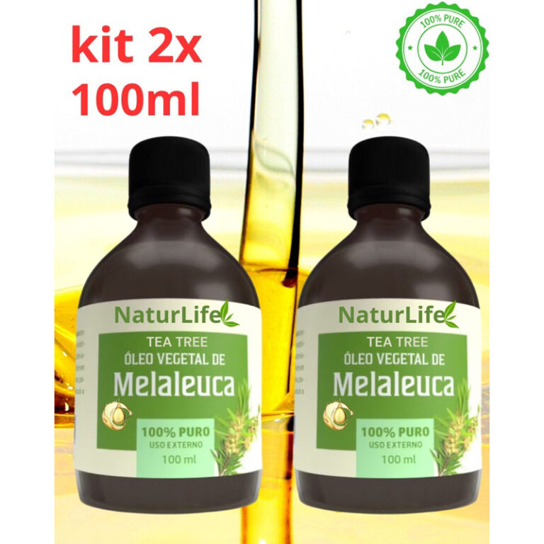 2x Óleo De Melaleuca 100ml Vegano 100% Puro ̵