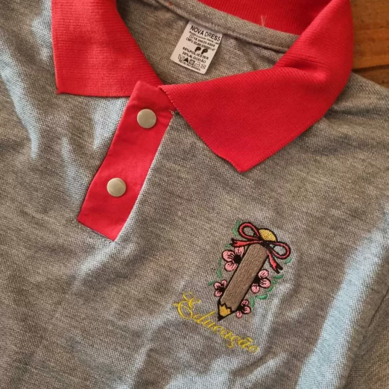 Camiseta Educação, professora unissex pólo malh