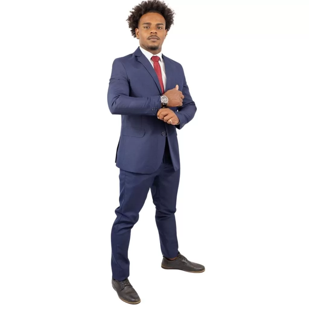 Terno Gabardine Social Masculino Elegante Slim Alto Padrão Luxo