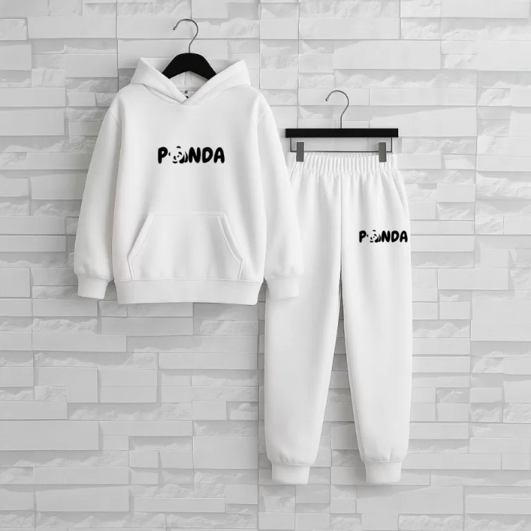 Conjunto Moletom Unissex Algodão Estampa Panda Fo