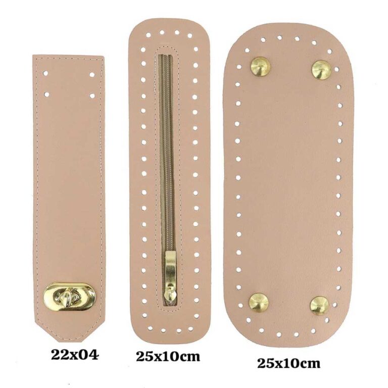 Kit Para Bolsas Croche Com Ziper 25×10 Fundo 