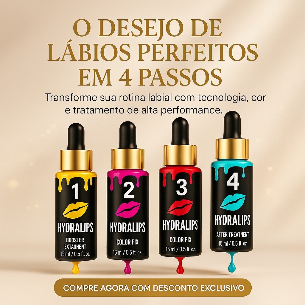 Seu Ritual Labial Completo: Esfolie, Pigmente e Fixe com HydraLips