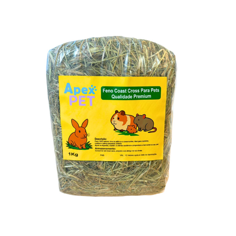 Feno Natural 1kg Premium Verde Para Coelhos E Roed