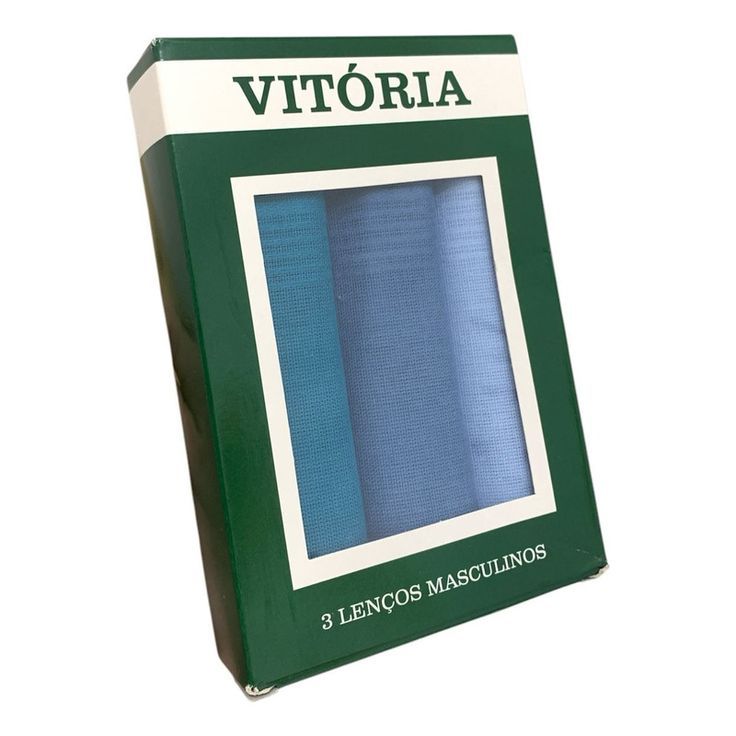 Kit Presente Masculino  3 Lenços de Bolso Caixa V