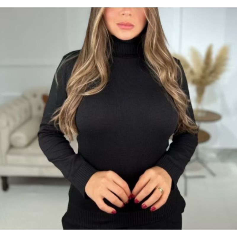 Blusa Feminina Tricô Cacharrel (Tamanho Único) 36 ao 40