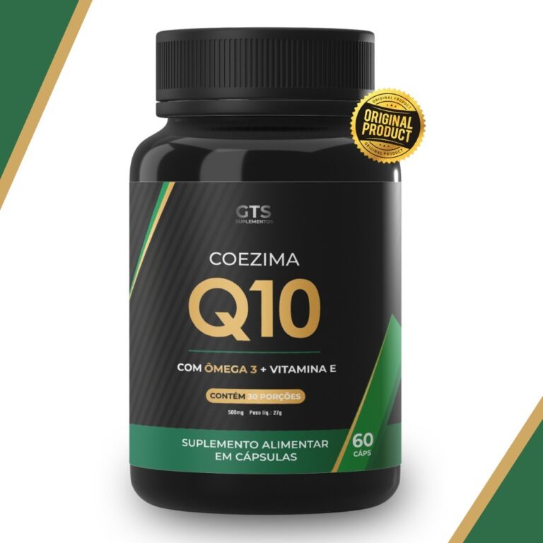 Cápsulas de Coenzima Q10 com Ômega 3 e Vitamina 