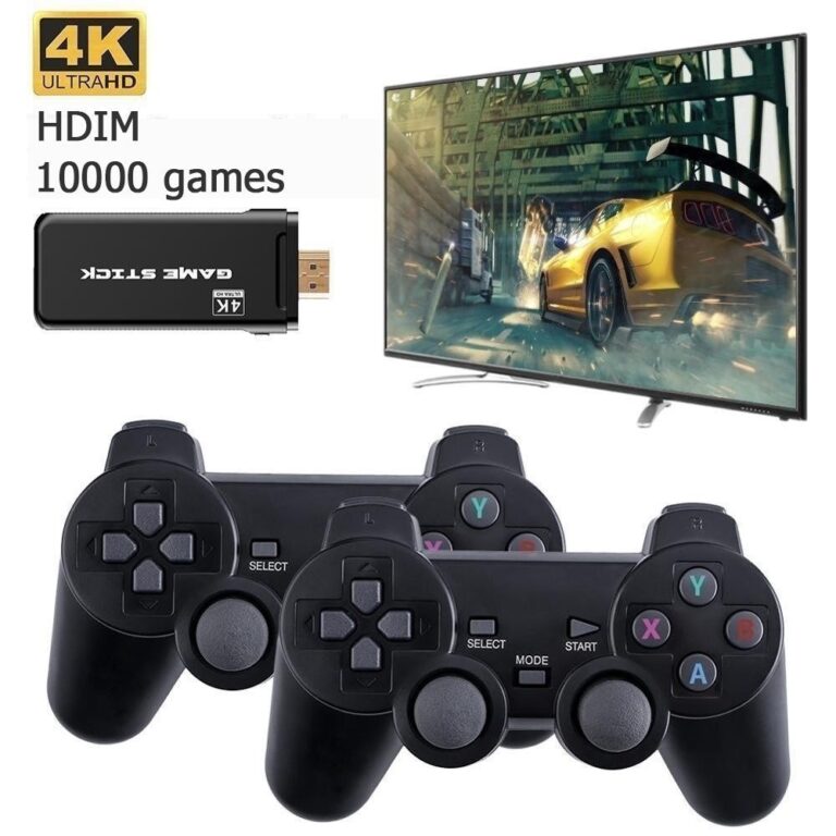Videogame Stick 10mil 2 Controles Sem Fio Console 