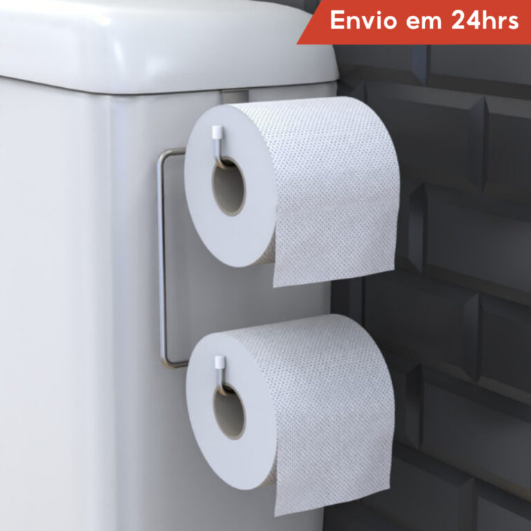 Suporte Papel Higiênico Duplo Para Caixa Acoplada