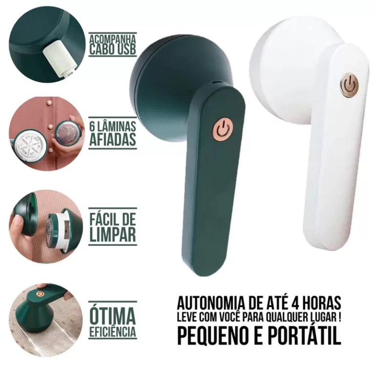 Papa Bolinha Elétrico Aparador Removedor de Pelos